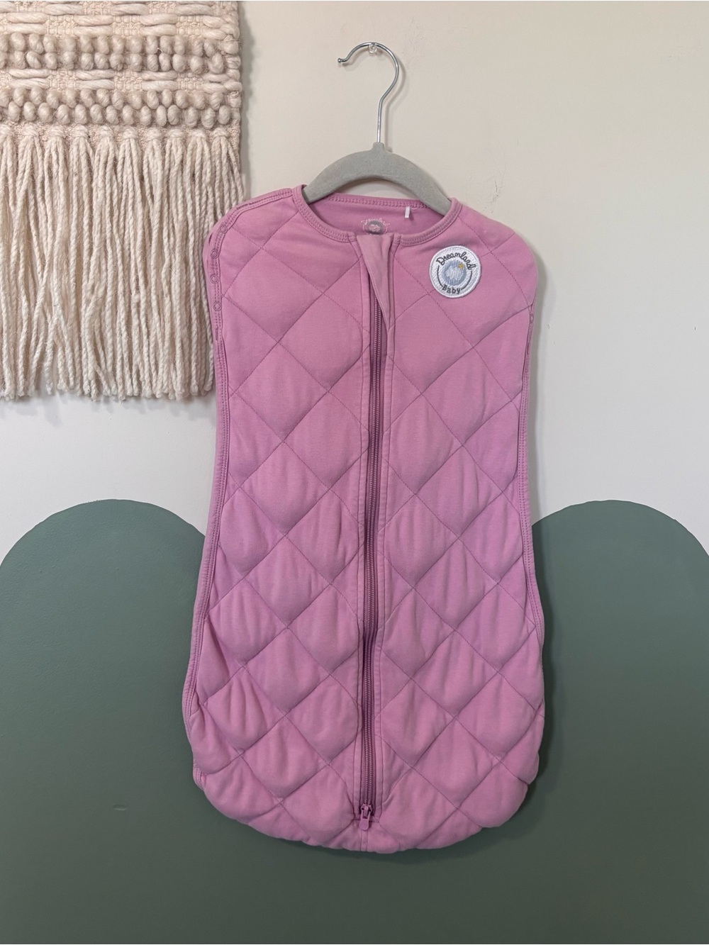 Dreamland Baby Weighted Quilted Pink Sleep Sack with Front Zipper 0-6 months
